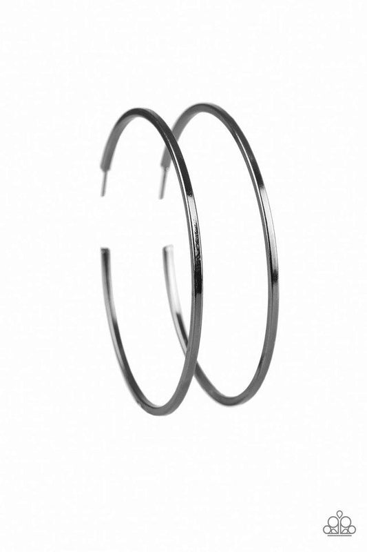 Paparazzi Earring ~ Perfect Shine - Black