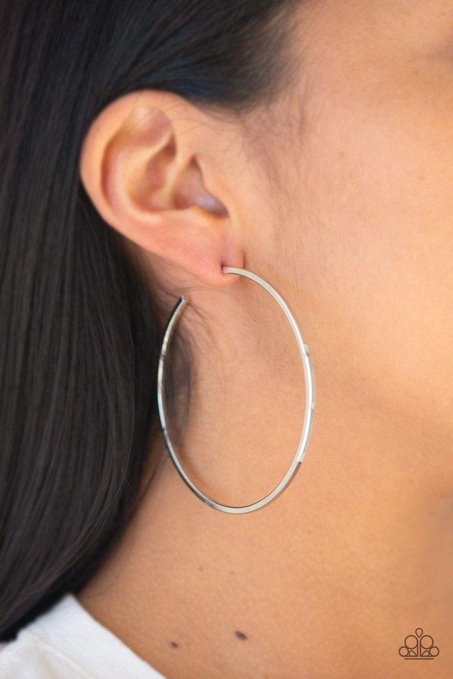Paparazzi Earring ~ Perfect Shine - Silver