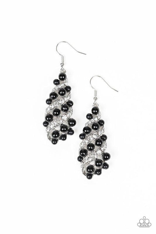 Paparazzi Earring ~ Ballroom Waltz - Black