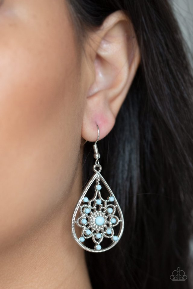 A Flair For Fabulous - Blue - Paparazzi Earring Image