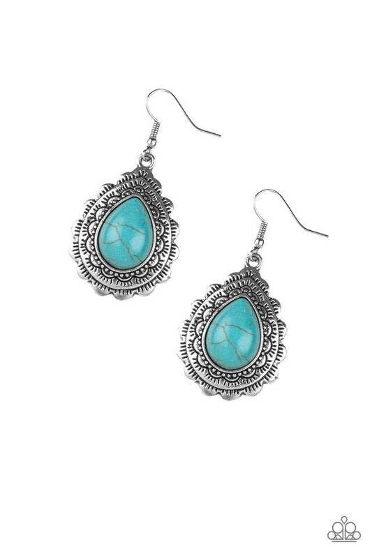 Paparazzi Earring ~ Mesa Mustang - Blue