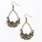 Crash Landing - Brass - Paparazzi Earring Image