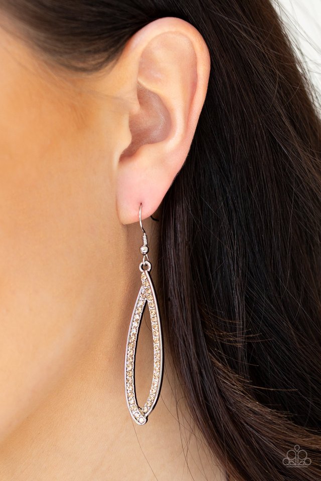 Treasure Trove Trinket - Brown - Paparazzi Earring Image