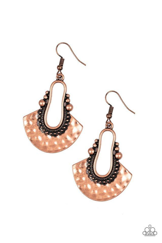 Paparazzi Earring ~ When In Cusco - Copper