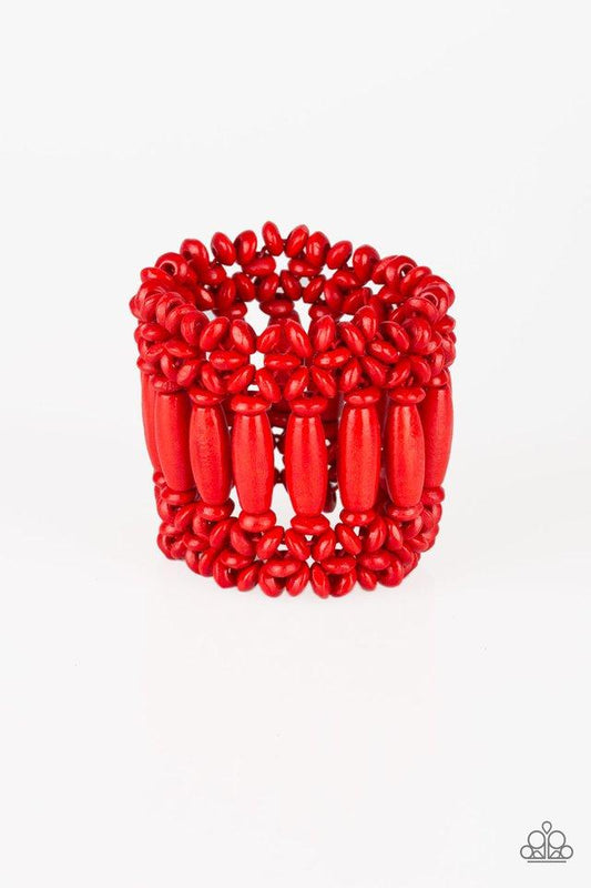 Paparazzi Bracelet ~ Barbados Beach Club - Red