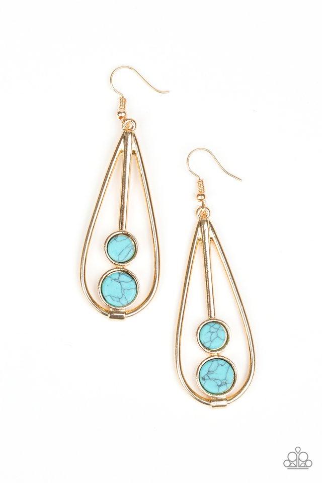 Paparazzi Earring ~ Natural Nova - Gold