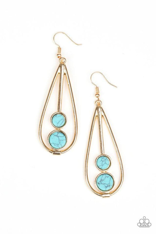 Paparazzi Earring ~ Natural Nova - Gold