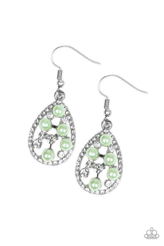 Fabulously Wealthy - Green - Paparazzi Earring Image
