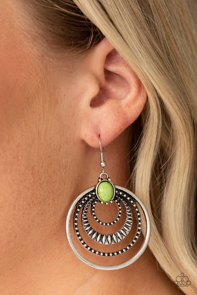 Southern Sol - Green - Paparazzi Earring Image
