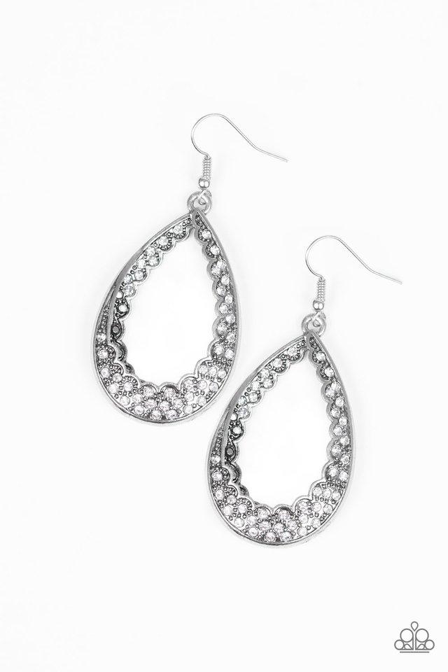 Paparazzi Earring ~ Royal Treatment - White