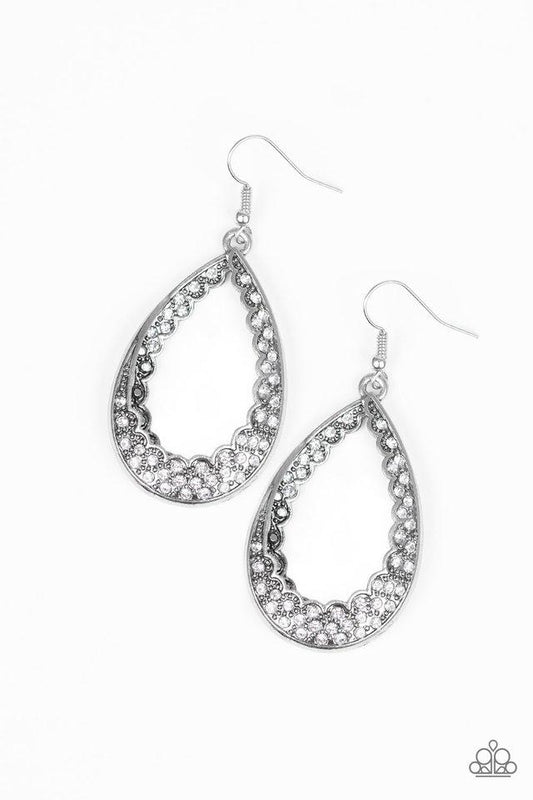 Paparazzi Earring ~ Royal Treatment - White