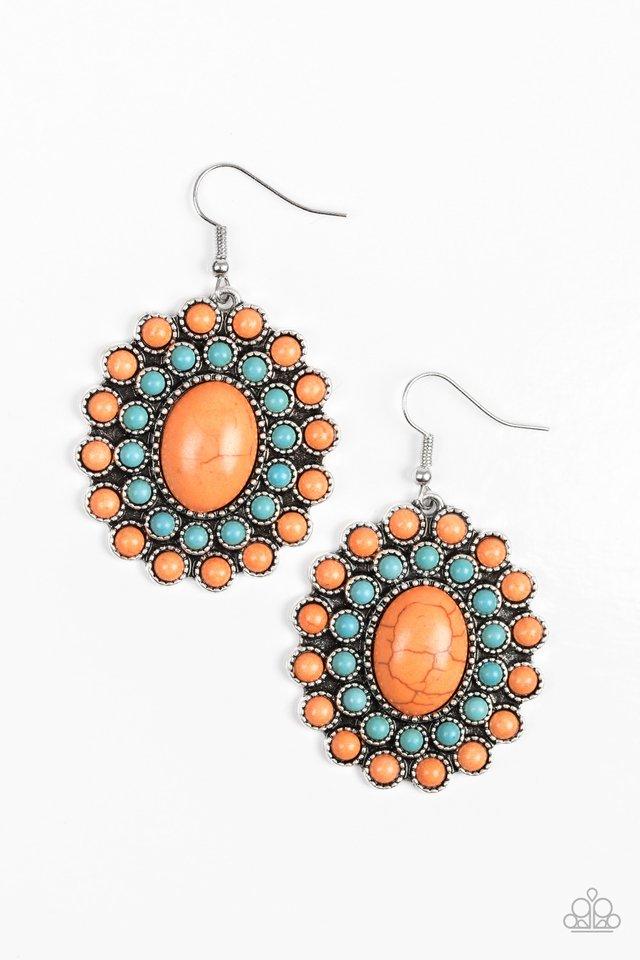 Paparazzi Earring ~ Stone Solstice - Orange