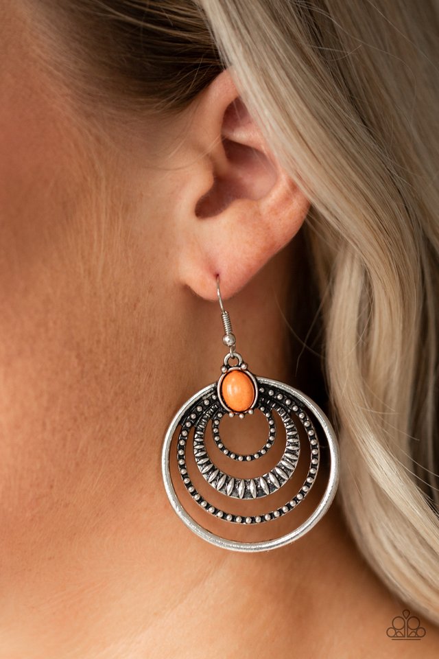 Southern Sol - Orange - Paparazzi Earring Image