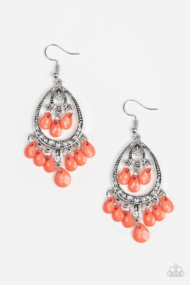 Paparazzi Earring ~ Gorgeously Genie - Orange