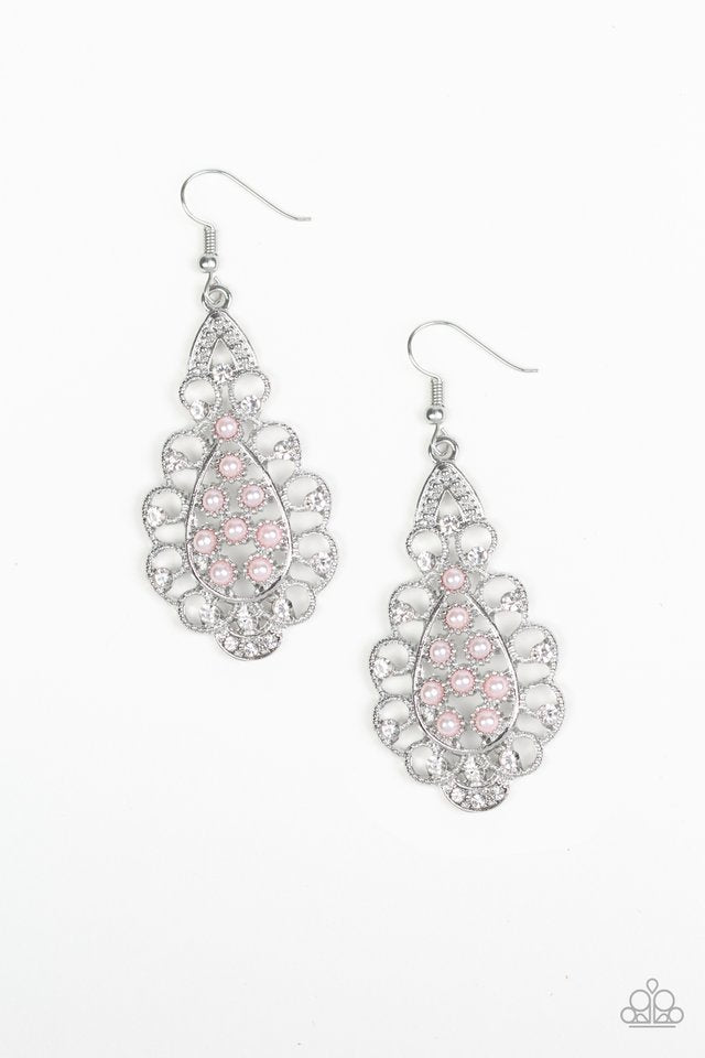 Sprinkle On The Sparkle - Pink - Paparazzi Earring Image