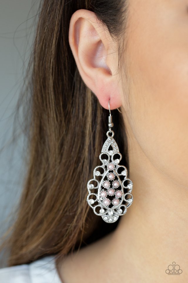 Sprinkle On The Sparkle - Pink - Paparazzi Earring Image