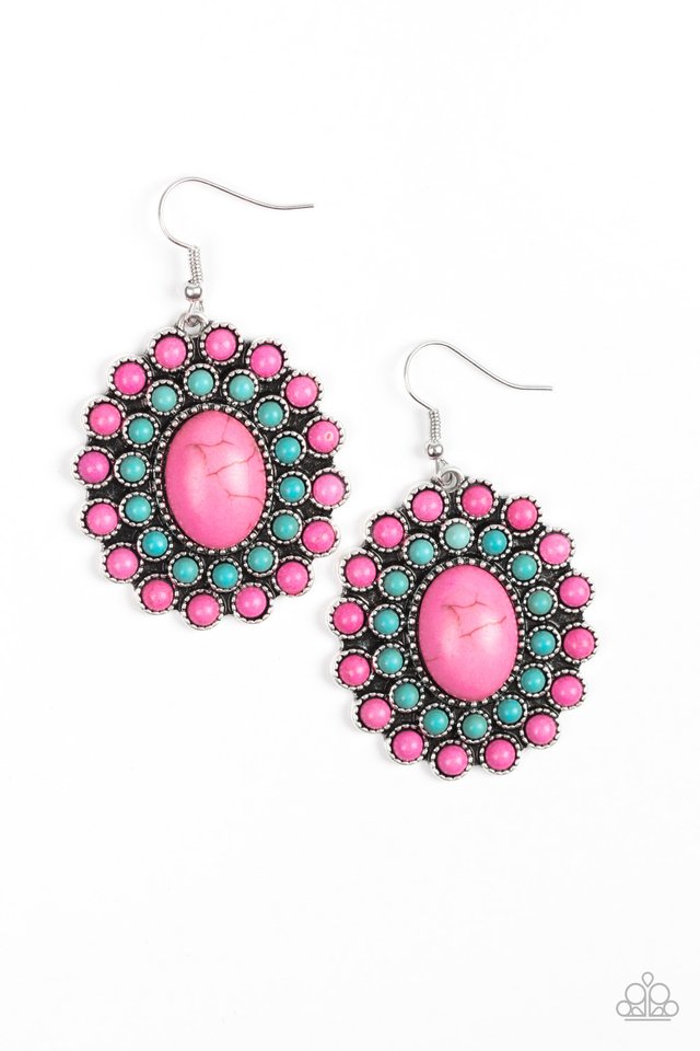 Stone Solstice  - Pink - Paparazzi Earring Image