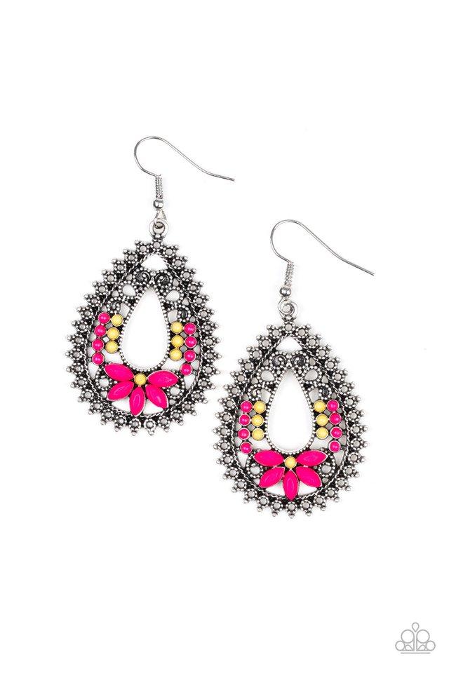 Paparazzi Earring ~ Atta-GALA - Pink