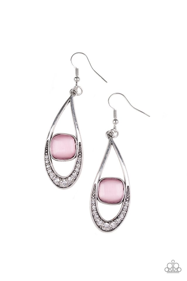 The Greatest GLOW On Earth - Pink - Paparazzi Earring Image