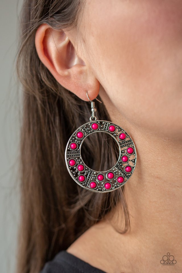 San Diego Samba - Pink - Paparazzi Earring Image