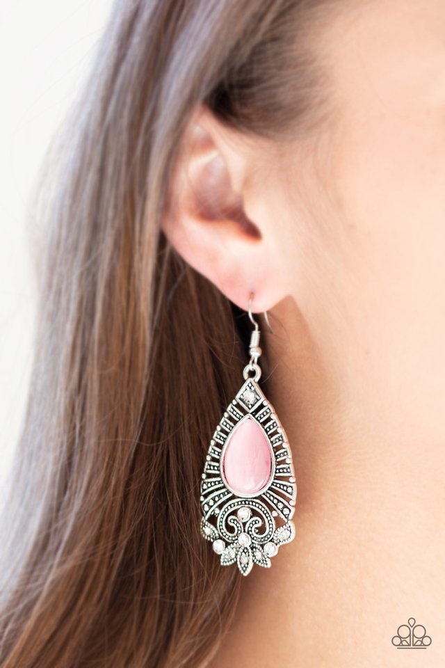 Majestically Malibu - Pink - Paparazzi Earring Image