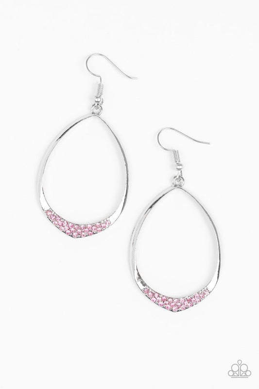 REIGN Down - Pink - Paparazzi Earring Image