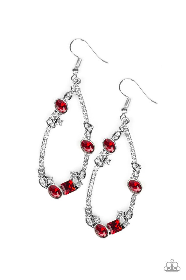 Quite The Collection - Red - Paparazzi Earring Image