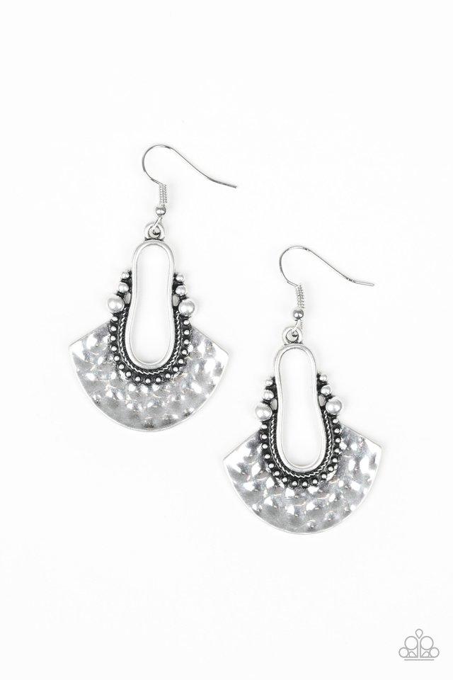Paparazzi Earring ~ When In Cusco - Silver