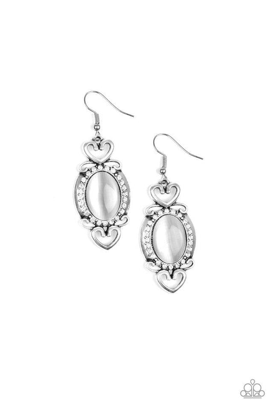 Paparazzi Earring ~ Port Royal Princess - White