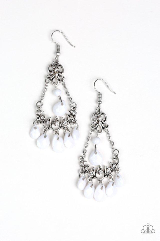 Paparazzi Earring ~ Malibu Sunset - White