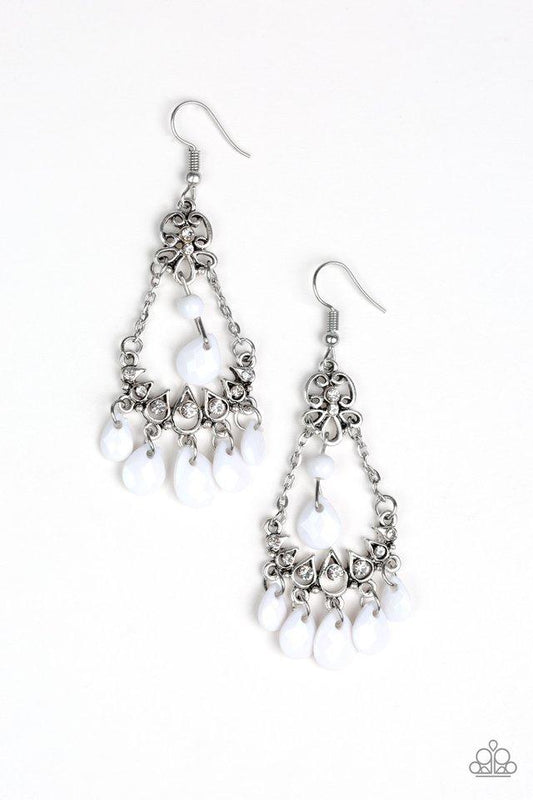 Paparazzi Earring ~ Malibu Sunset - White