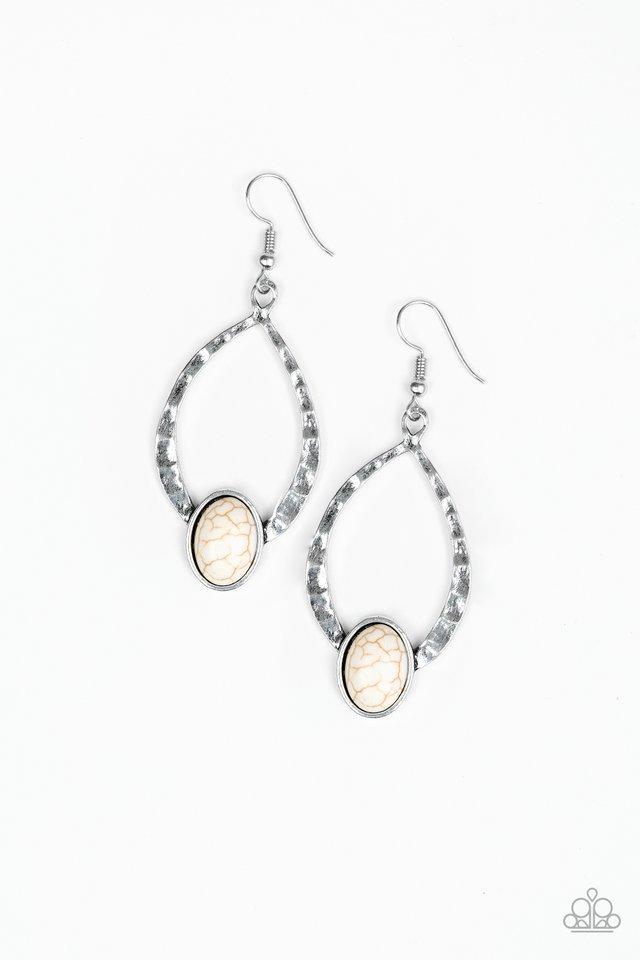 Paparazzi Earring ~ Pony Up - White