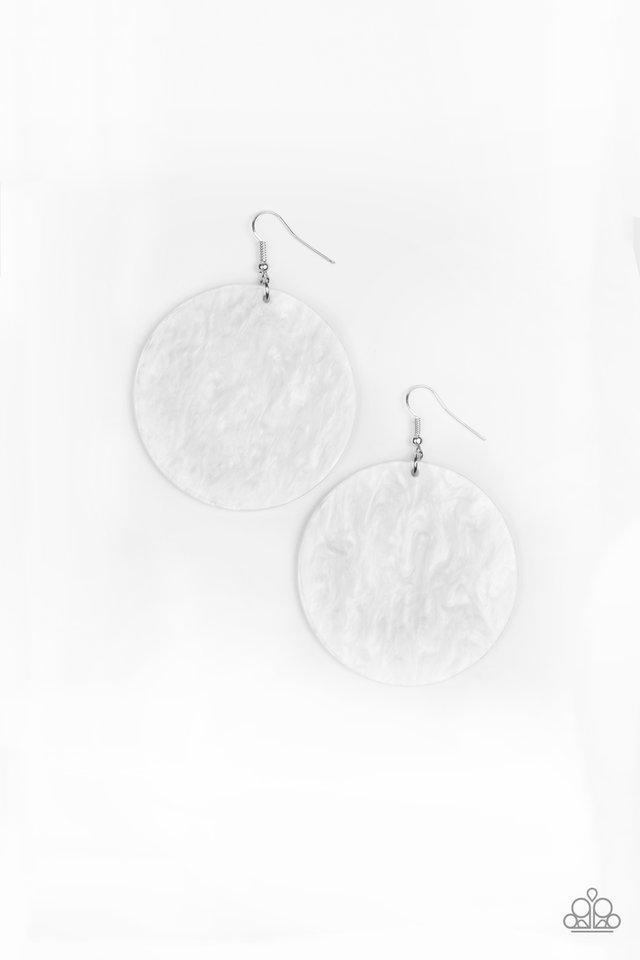 Paparazzi Earring ~ SEA Where It Goes - White