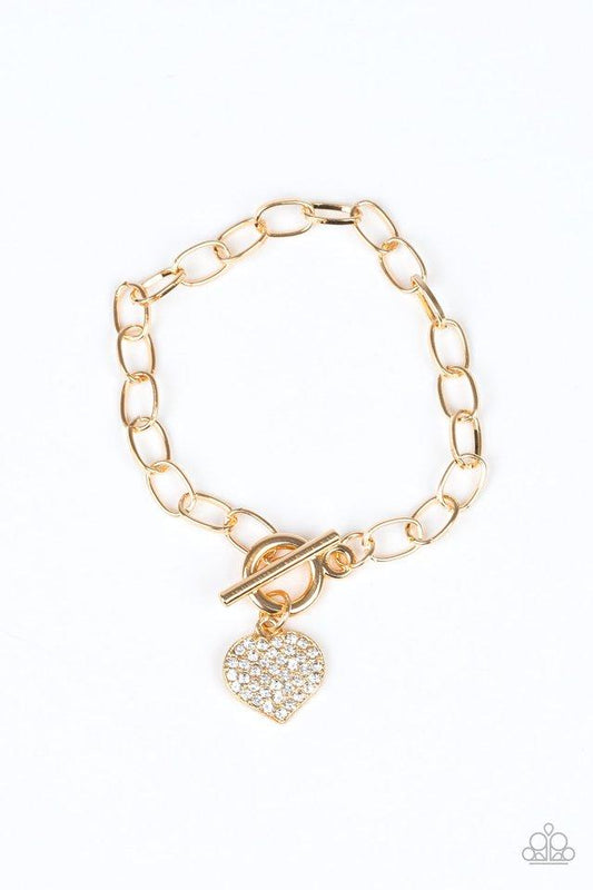 Paparazzi Bracelet ~ Lots of Love - Gold