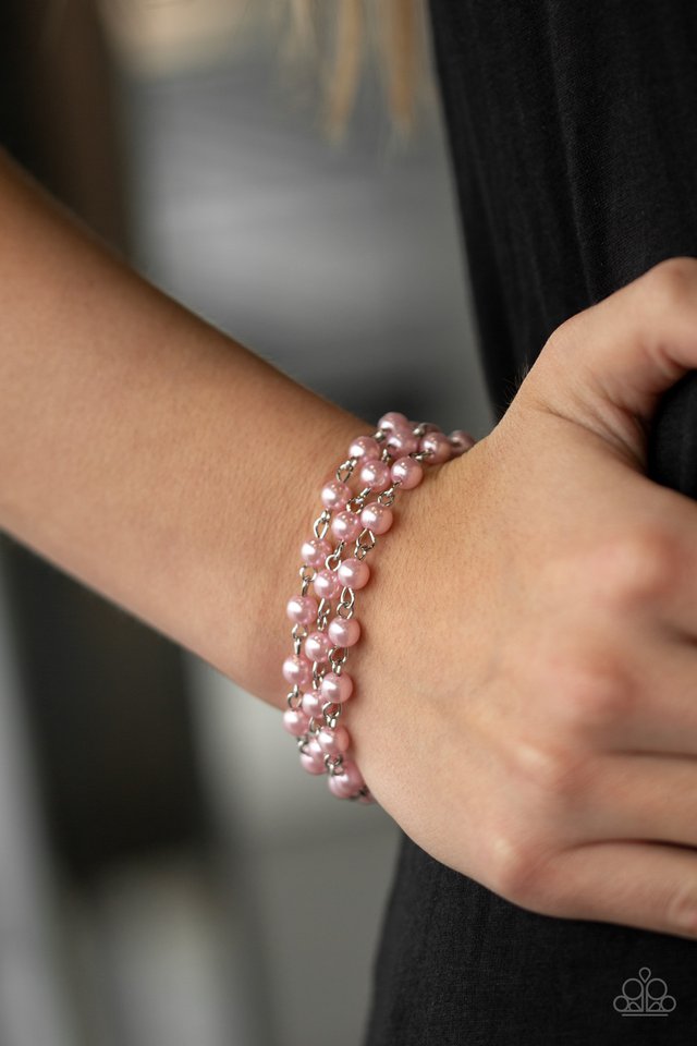 Stage Name - Pink - Paparazzi Bracelet Image