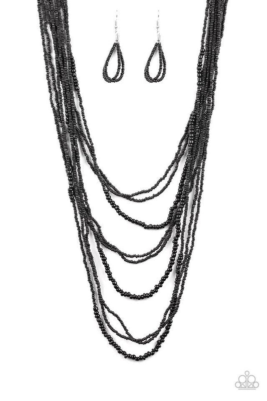 Paparazzi Necklace ~ Totally Tonga - Black