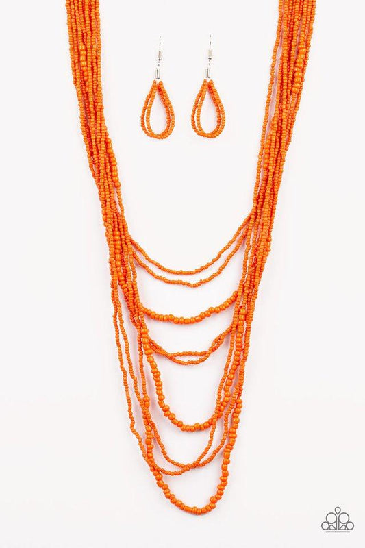Paparazzi Necklace ~ Totally Tonga - Orange