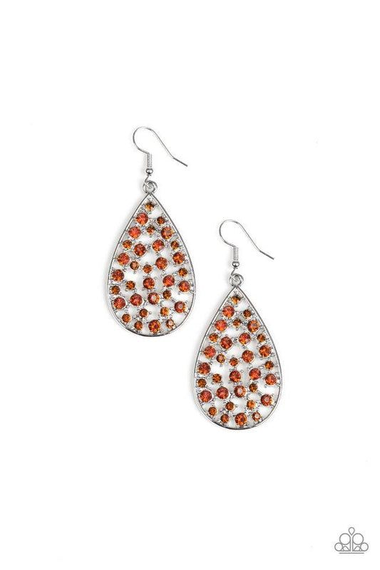 Paparazzi Earring ~ Call Me Ms. Universe - Brown