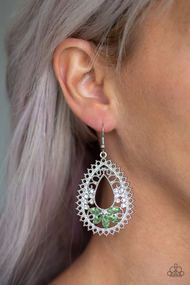 Instant REFLECT - Green - Paparazzi Earring Image