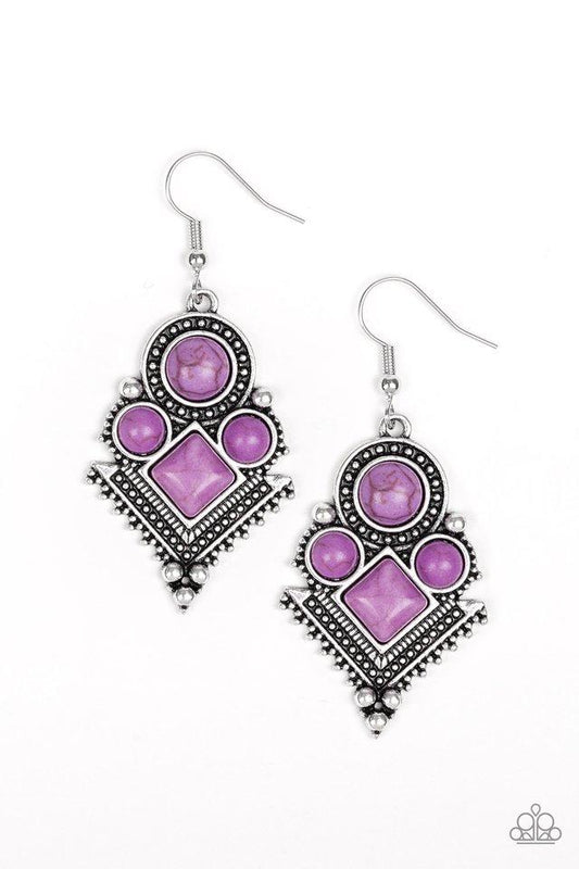 Paparazzi Earring ~ So Sonoran - Purple