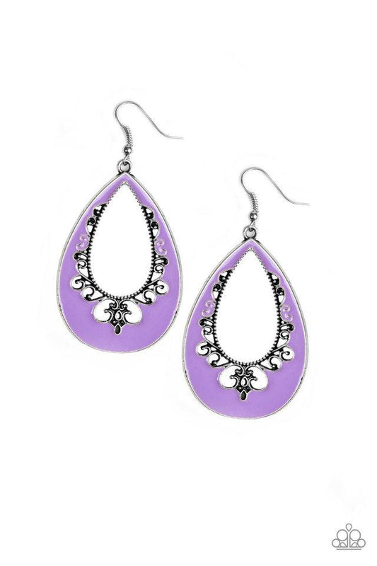 Paparazzi Earring ~ Compliments To The CHIC - Purple