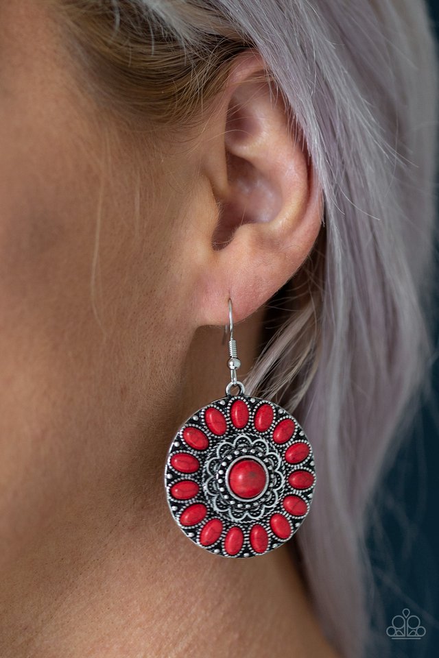 Desert Palette - Red - Paparazzi Earring Image