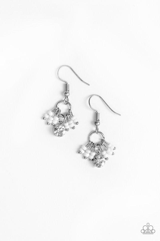 Paparazzi Earring ~ Twinkling Trinkets - White