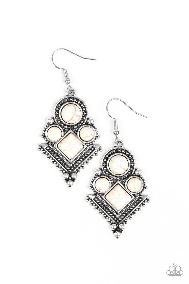 Paparazzi Earring ~ So Sonoran - White
