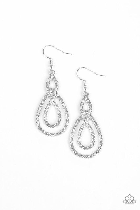 Paparazzi Earring ~ Sassy Sophistication - White