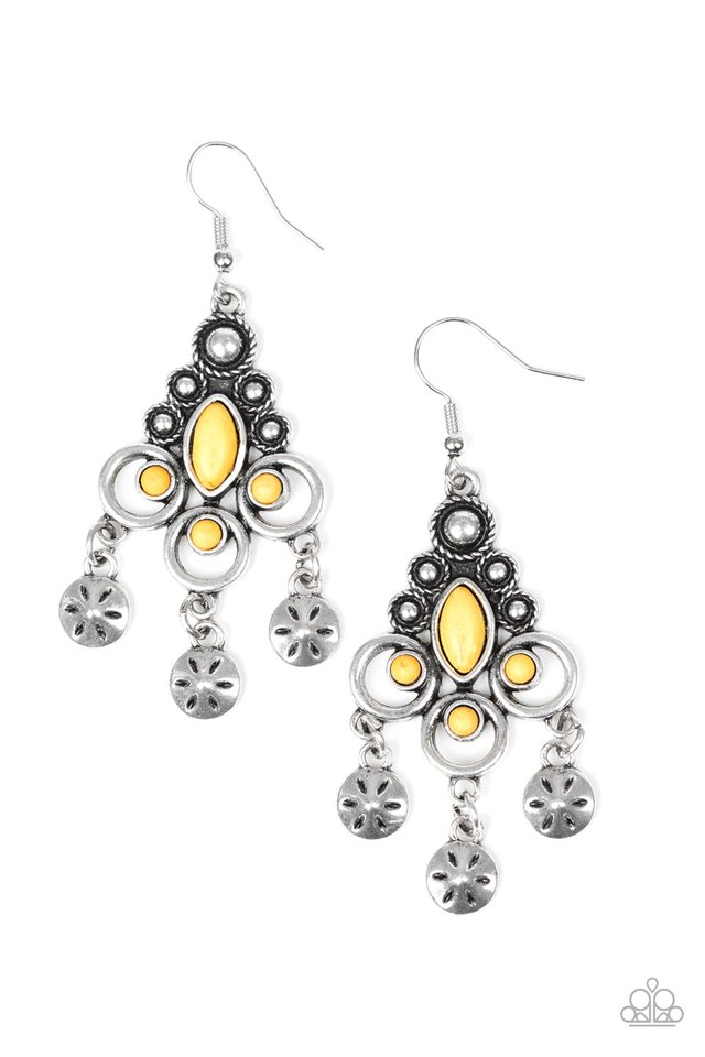 Southern Expressions - Yellow - Paparazzi Earring Image