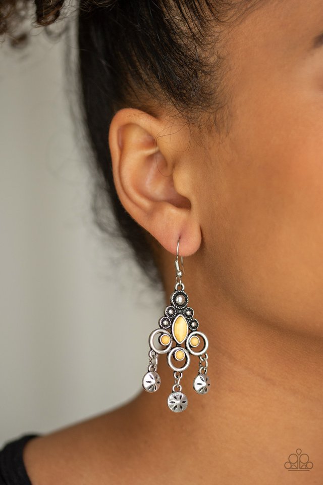Southern Expressions - Yellow - Paparazzi Earring Image