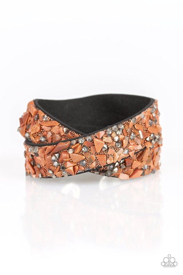 Paparazzi Bracelet ~ CRUSH Hour - Brown