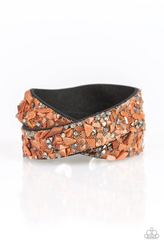 Paparazzi Bracelet ~ CRUSH Hour - Brown