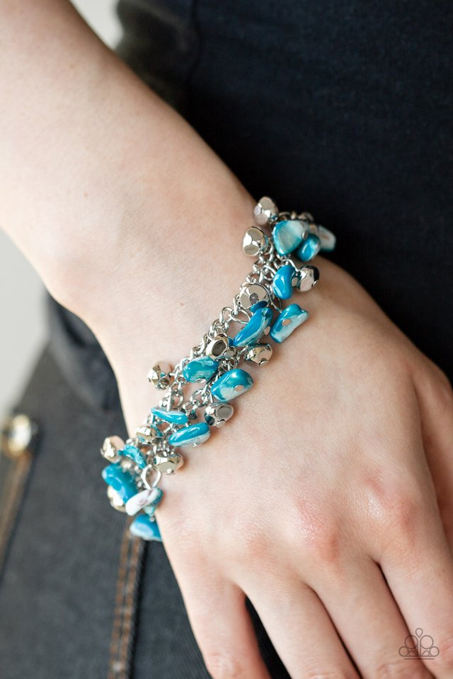 Plentiful Pebbles - Blue - Paparazzi Bracelet Image